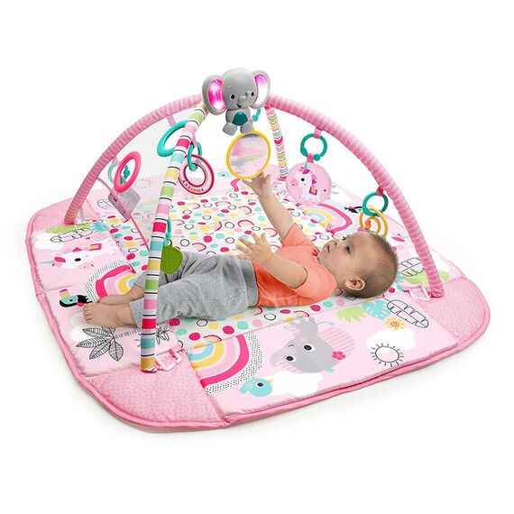 Salteluta de activitati 5 in 1 Gym & Ball Pit Rainbow Tropics Bright Starts - poza 6 - ExclusivMAG.ro