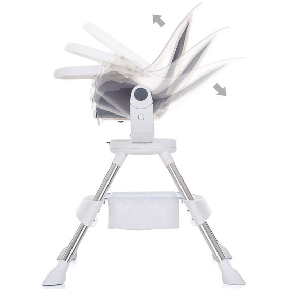 Scaun de masa cu sezut rotativ Chipolino Vision ivory, Culoare: Alb/Gri - poza 8 - ExclusivMAG.ro