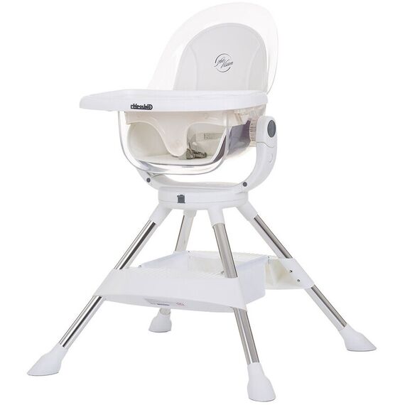 Scaun de masa cu sezut rotativ Chipolino Vision ivory, Culoare: Alb/Gri  - ExclusivMAG.ro