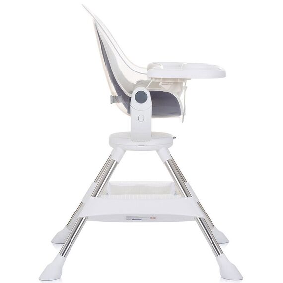 Scaun de masa cu sezut rotativ Chipolino Vision ivory, Culoare: Alb/Gri - poza 6 - ExclusivMAG.ro