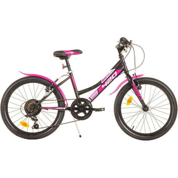 Bicicleta copii Dino Bikes 20' MTB fete Sport negru cu 6 viteze, Culoare: Negru, Dimensiuni: 20 inch - poza 2 - ExclusivMAG.ro