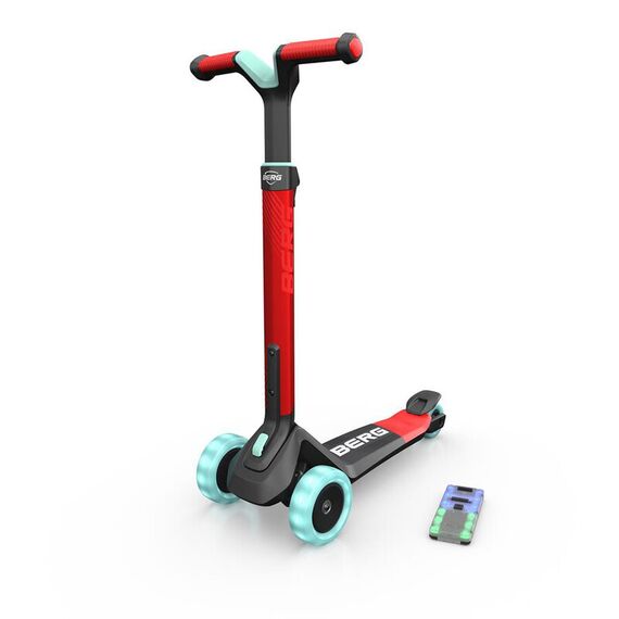 Trotineta BERG Nexo Rosu Pliabila cu Lumini LED, Culoare: Rosu - poza 3 - ExclusivMAG.ro