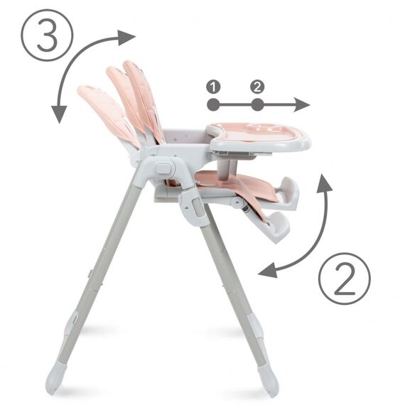 Scaun de masa multifunctional Kidwell BENO Pink, Culoare: Roz - poza 4 - ExclusivMAG.ro