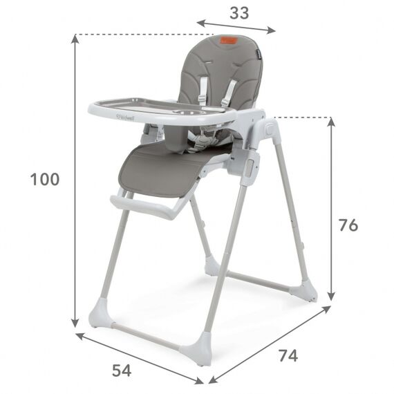 Scaun de masa multifunctional Kidwell BENO Gray, Culoare: Gri - poza 10 - ExclusivMAG.ro