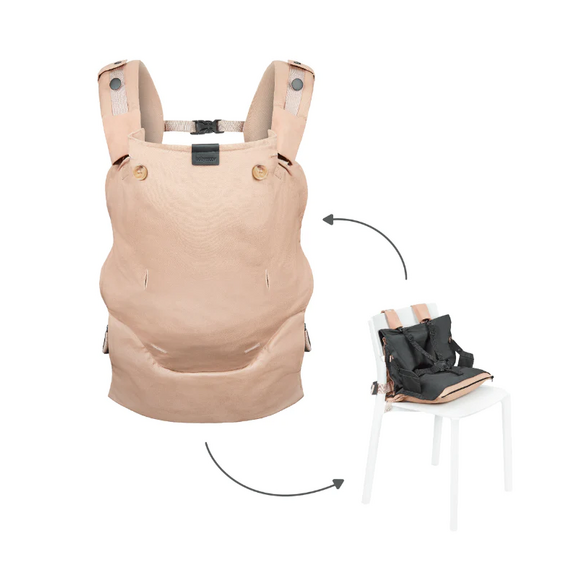 Babymoov - Moov & Boost Sistem de purtare transformabil in Booster, Bej, Culoare: Bej - poza 2 - ExclusivMAG.ro