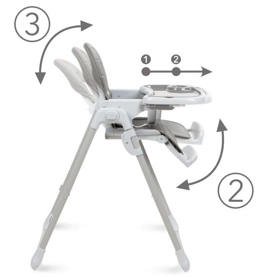 Scaun de masa multifunctional Kidwell BENO Gray, Culoare: Gri - poza 4 - ExclusivMAG.ro