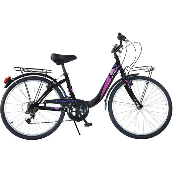 Bicicleta Dino Bikes 24' City Summertime negru, Culoare: Negru, Dimensiuni: 24 inch - poza 2 - ExclusivMAG.ro