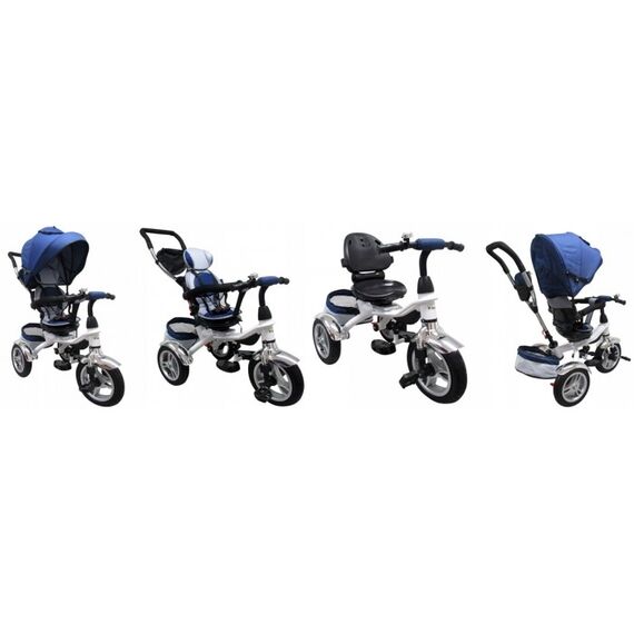 Tricicleta cu pedale 3 in 1 R-Sport T3 Albastru, Culoare: Albastru - poza 3 - ExclusivMAG.ro