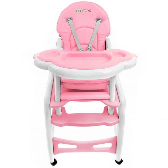 Scaun de masa 3 in 1 Ecotoys HC-223 Roz, Culoare: Roz - poza 2 - ExclusivMAG.ro