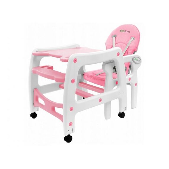 Scaun de masa 3 in 1 Ecotoys HC-223 Roz, Culoare: Roz - poza 4 - ExclusivMAG.ro