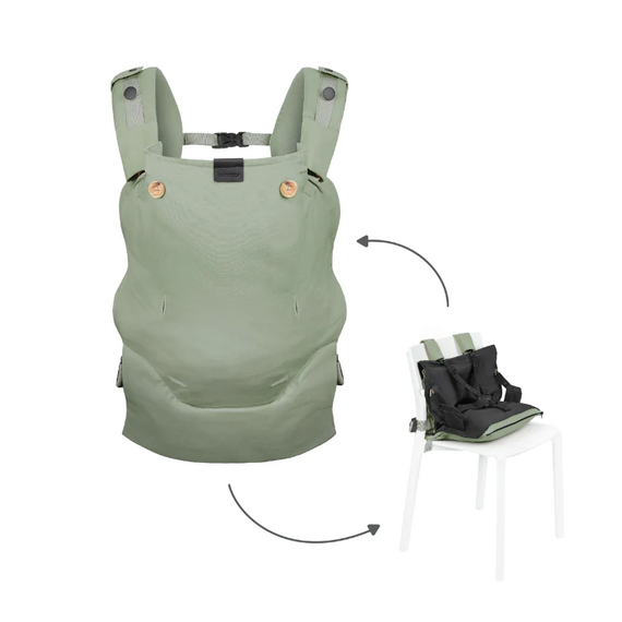 Babymoov - Moov & Boost Sistem de purtare transformabil in Booster, Verde salvie, Culoare: Verde - poza 2 - ExclusivMAG.ro