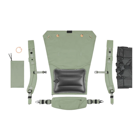 Babymoov - Moov & Boost Sistem de purtare transformabil in Booster, Verde salvie, Culoare: Verde - poza 4 - ExclusivMAG.ro