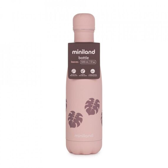 Sticla Termos Terra Leaves 500 ml Miniland, Culoare: Roz, Cantitate: 500ml - poza 3 - ExclusivMAG.ro
