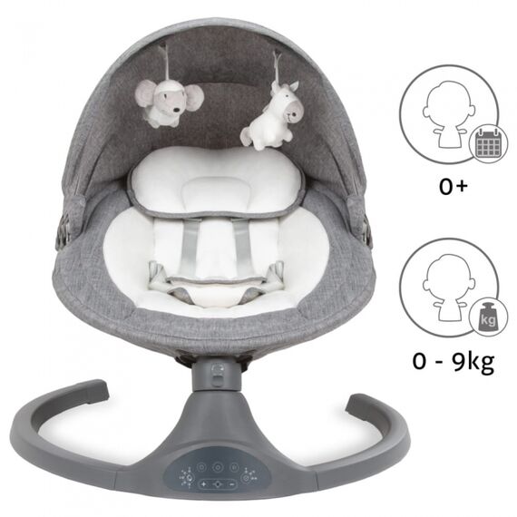 Leagan electric 2 in 1 Kidwell Luxi - Melange, Culoare: Gri  - ExclusivMAG.ro
