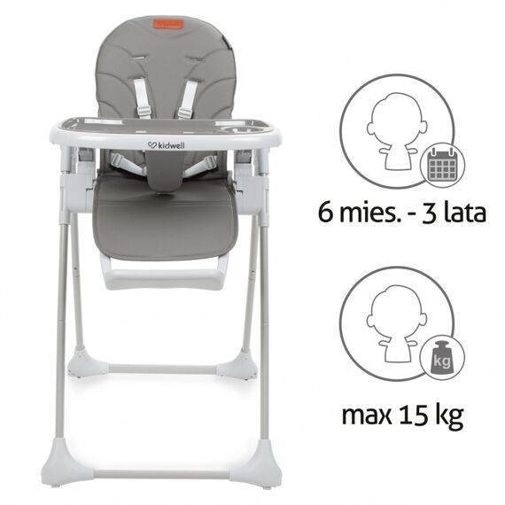 Scaun de masa multifunctional Kidwell BENO Gray, Culoare: Gri - poza 5 - ExclusivMAG.ro