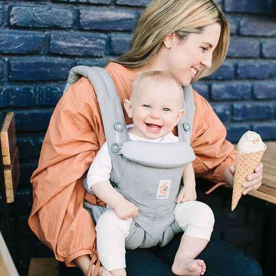 Marsupiu Omni 360 Perl Grey Ergobaby, Culoare: Gri - poza 4 - ExclusivMAG.ro