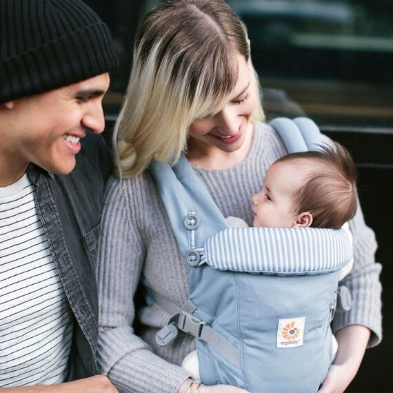 Marsupiu Adapt Original Azure Blue 0 luni+ Ergobaby, Culoare: Albastru - poza 4 - ExclusivMAG.ro