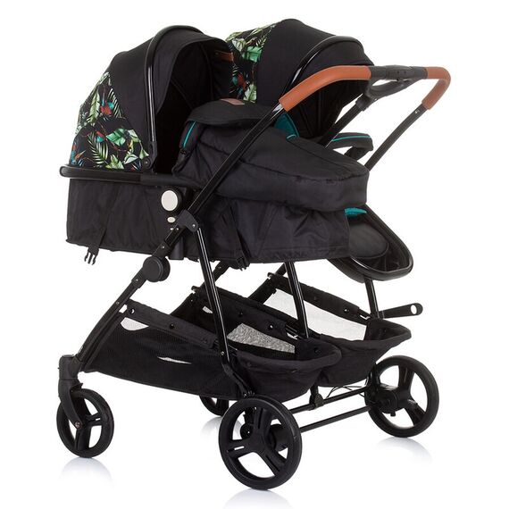 Carucior gemeni Chipolino Duo Smart 3 in 1 exotic, Culoare: Multicolor - poza 4 - ExclusivMAG.ro