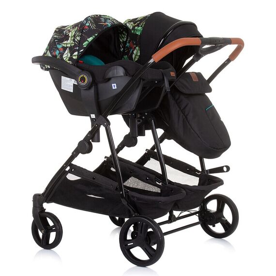 Carucior gemeni Chipolino Duo Smart 3 in 1 exotic, Culoare: Multicolor - poza 10 - ExclusivMAG.ro