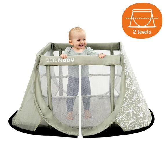 Patut Pliant Pop Up Aeromoov, Seashell Olive, Culoare: Verde, Dimensiuni: 120x60 - poza 3 - ExclusivMAG.ro