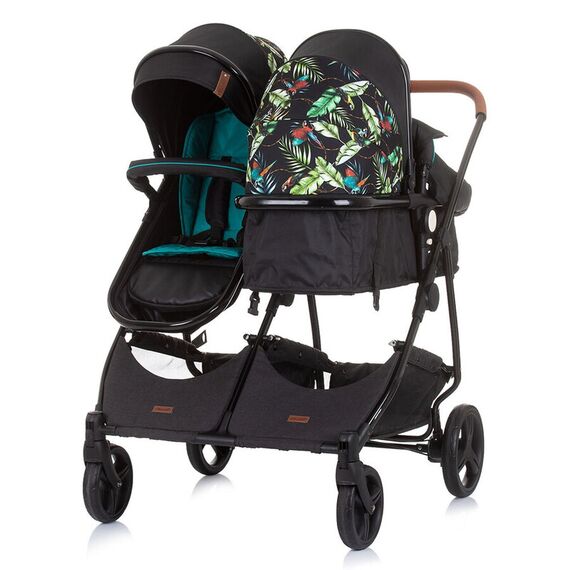 Carucior gemeni Chipolino Duo Smart 3 in 1 exotic, Culoare: Multicolor - poza 7 - ExclusivMAG.ro