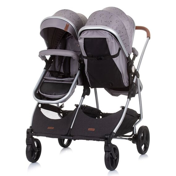 Carucior gemeni Chipolino Duo Smart 3 in 1 graphite, Culoare: Gri - poza 6 - ExclusivMAG.ro