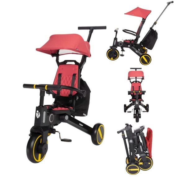 Tricicleta pliabila Zopa 7 in 1, de la 10 luni - 5 ani, Nova 2 Racing Red, Culoare: Rosu  - ExclusivMAG.ro