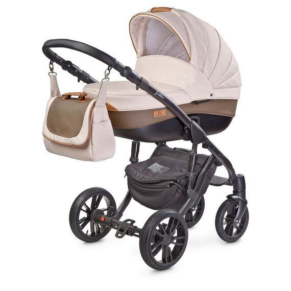 Carucior Camini FRONTERA 2 in 1 Bej, Culoare: Crem  - ExclusivMAG.ro