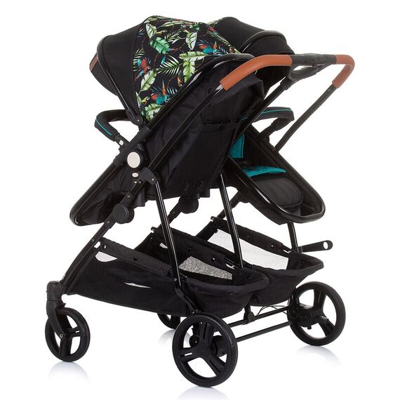 Carucior gemeni Chipolino Duo Smart 3 in 1 exotic, Culoare: Multicolor - poza 5 - ExclusivMAG.ro