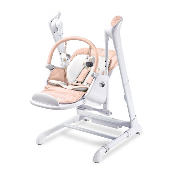 Scaun de masa cu leagan electric Caretero INDIGO 2 in 1 Pink, Culoare: Roz - poza 2 - ExclusivMAG.ro
