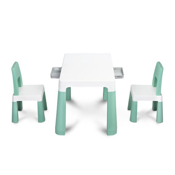 Set masuta cu scaunele pentru copii Toyz MONTI Menta, Culoare: Verde - poza 2 - ExclusivMAG.ro