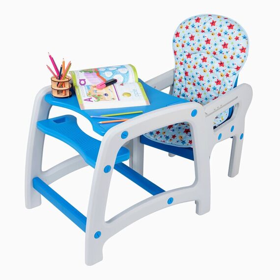 Scaun de masa Juju Eat&Play, Albastru, Culoare: Albastru - poza 2 - ExclusivMAG.ro