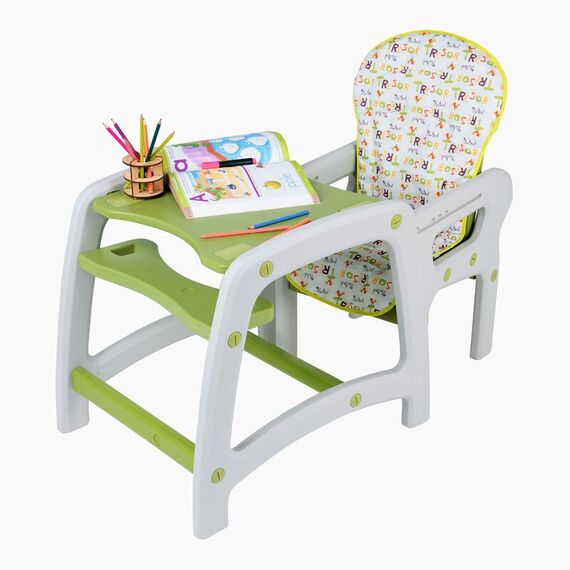 Scaun de masa Juju Eat&Play, Verde, Culoare: Verde - poza 2 - ExclusivMAG.ro