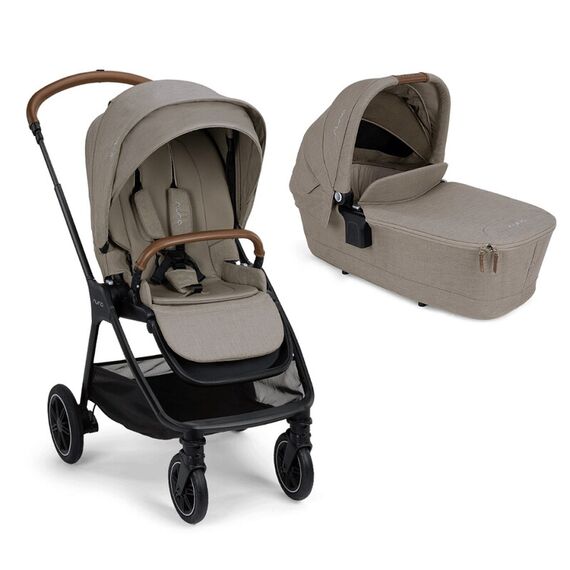 Nuna - Carucior compact TRIV next Hazelwood 2 in 1, Culoare: Crem  - ExclusivMAG.ro