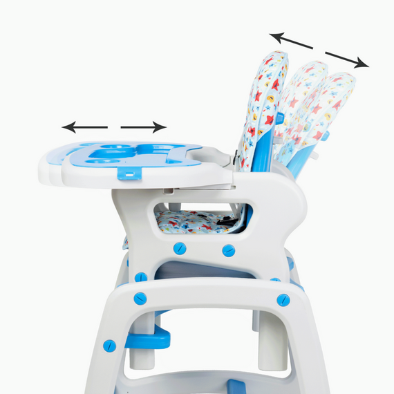 Scaun de masa Juju Eat&Play, Albastru, Culoare: Albastru - poza 9 - ExclusivMAG.ro