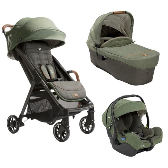 Joie - Carucior pentru copii ultracompact 3 in 1 Parcel Pine / i-Gemm Pine, Culoare: Verde  - ExclusivMAG.ro
