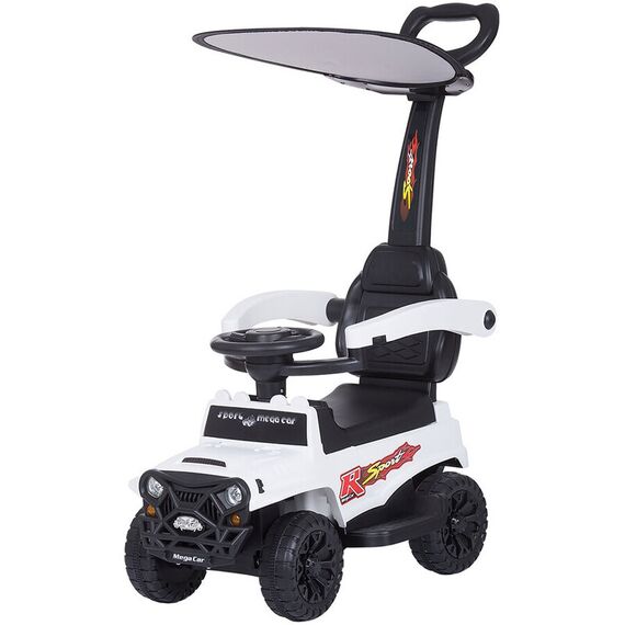 Masinuta de impins Chipolino Safari white cu maner si copertina, Culoare: Alb - poza 2 - ExclusivMAG.ro