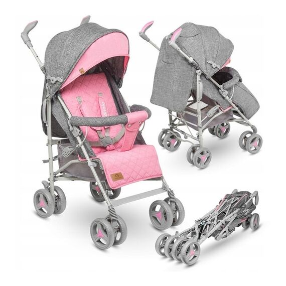 Lionelo - Carucior sport Irma, Grey/Pink, Culoare: Roz, Model: sport - poza 2 - ExclusivMAG.ro