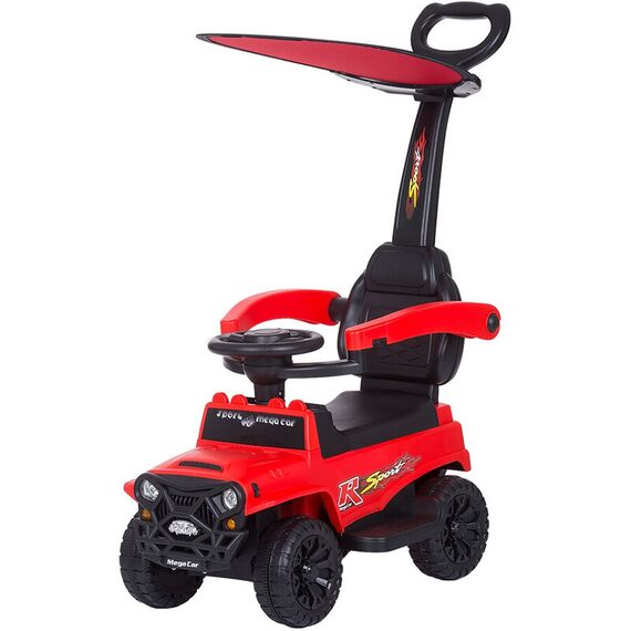 Masinuta de impins Chipolino Safari red cu maner si copertina, Culoare: Rosu  - ExclusivMAG.ro
