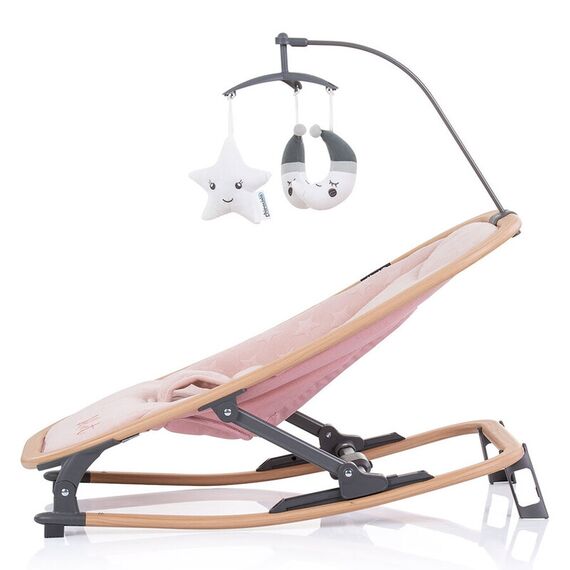 Scaunel balansoar Chipolino Velvet rose water wood, Culoare: Roz - poza 5 - ExclusivMAG.ro