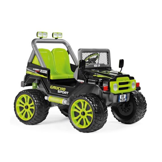 Masina electrica Peg Perego Gaucho Sport, 12V, 3 ani +, Verde/Negru - poza 2 - ExclusivMAG.ro