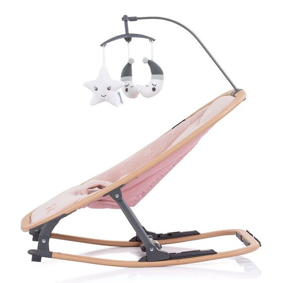 Scaunel balansoar Chipolino Velvet rose water wood, Culoare: Roz - poza 3 - ExclusivMAG.ro