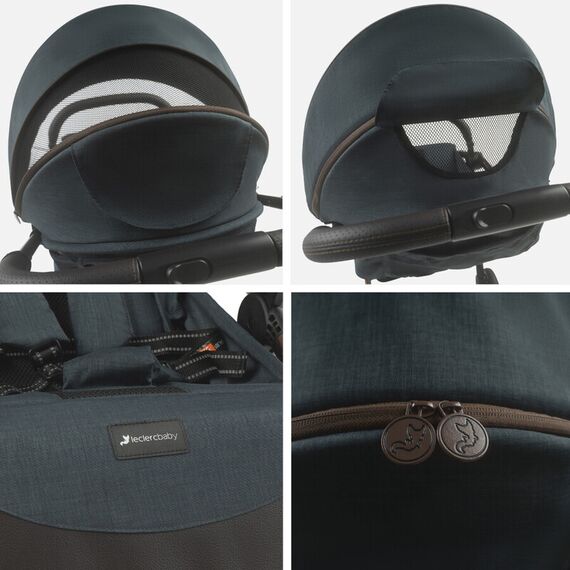 Carucior Leclerc Influencer Air Denim Blue, Culoare: Albastru, Model: sport - poza 4 - ExclusivMAG.ro