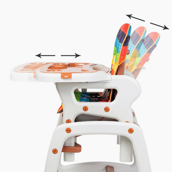 Scaun de masa Juju Eat&Play, Maro, Culoare: Multicolor - poza 9 - ExclusivMAG.ro