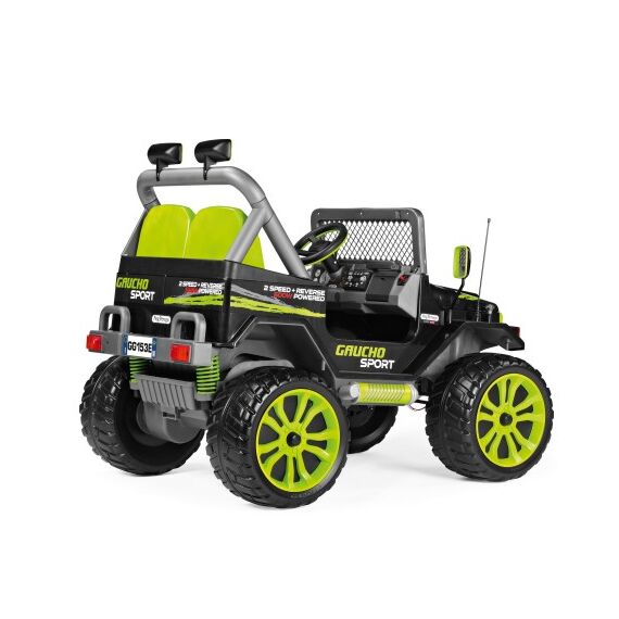 Masina electrica Peg Perego Gaucho Sport, 12V, 3 ani +, Verde/Negru - poza 3 - ExclusivMAG.ro