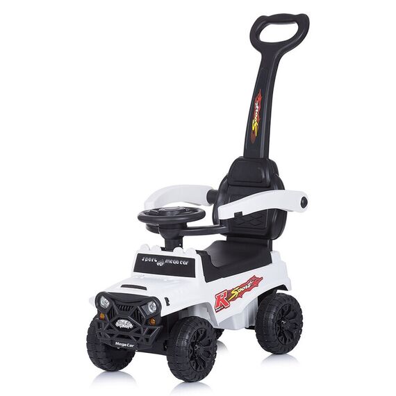 Masinuta de impins Chipolino Safari white cu maner si copertina, Culoare: Alb - poza 4 - ExclusivMAG.ro
