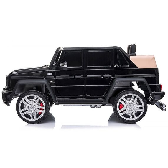 Masinuta electrica Chipolino SUV Mercedes Maybach G650 black cu scaun din piele si roti EVA, Culoare: Negru, Capacitate acumulator: 12V - poza 4 - ExclusivMAG.ro