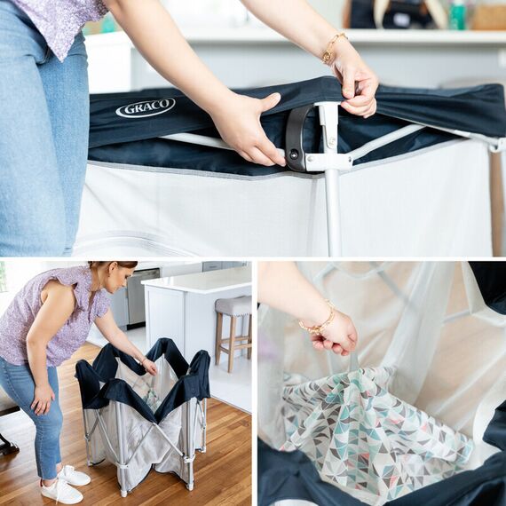 Tarc de joaca Graco EverGo Dotty, Culoare: Gri, Dimensiuni: 140x70 - poza 7 - ExclusivMAG.ro