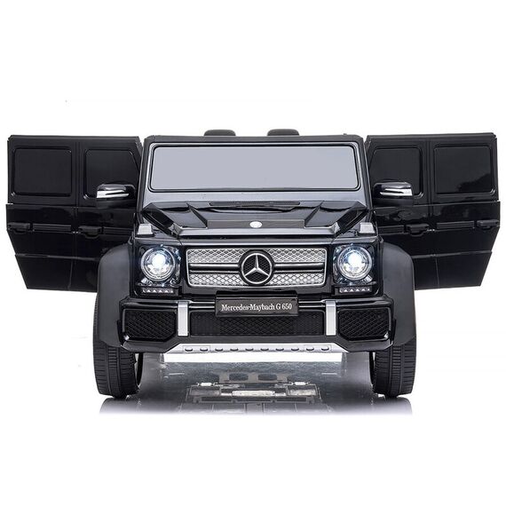 Masinuta electrica Chipolino SUV Mercedes Maybach G650 black cu scaun din piele si roti EVA, Culoare: Negru, Capacitate acumulator: 12V - poza 6 - ExclusivMAG.ro