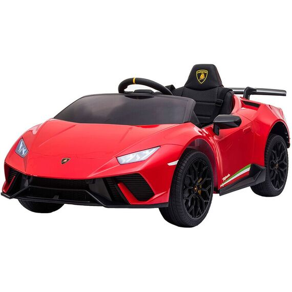 Masinuta electrica Chipolino Lamborghini Huracan red cu scaun din piele si roti EVA, Culoare: Rosu, Capacitate acumulator: 12V  - ExclusivMAG.ro